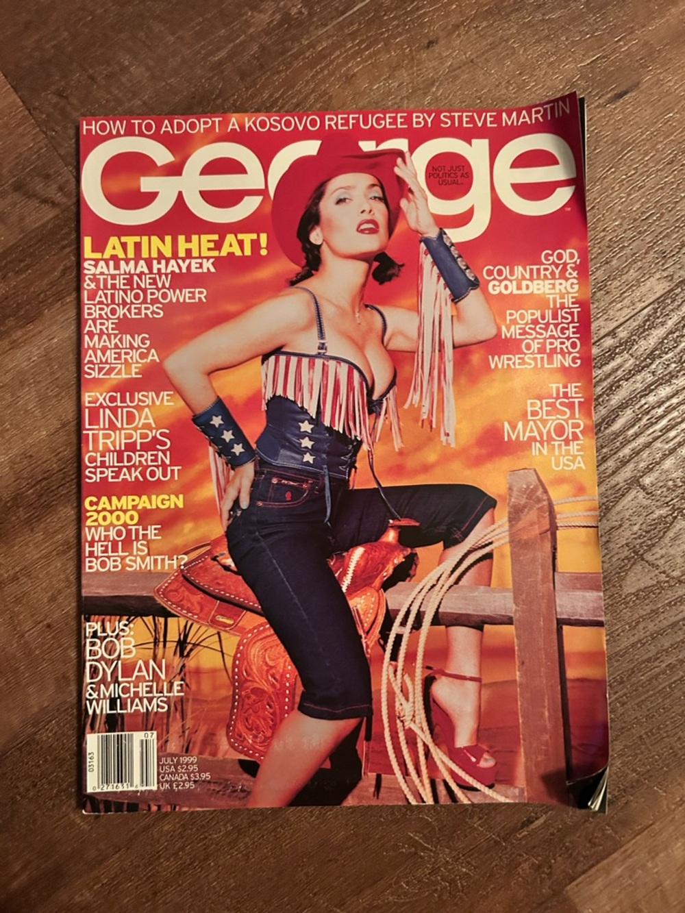 George Magazine July 1999 Salma Hayek issue